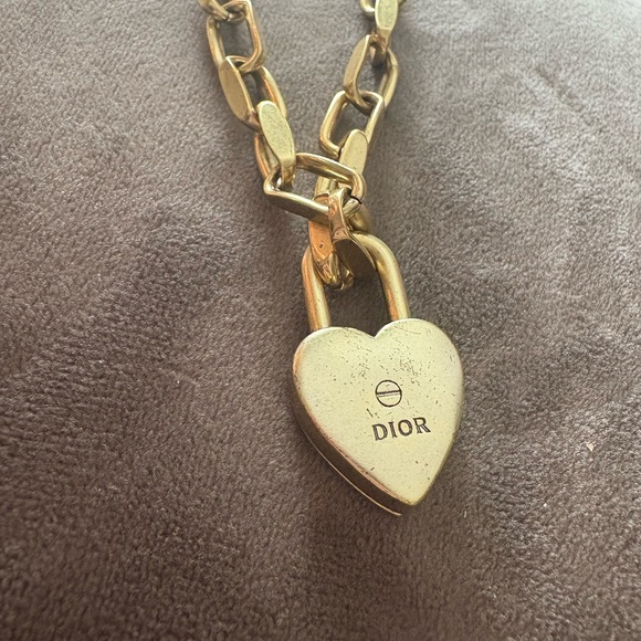 Dior Gold Heart Lock Necklace and matching bracelet - Picture 10 of 11
